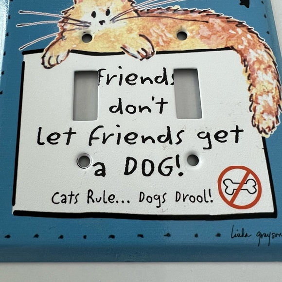 Art Plates Cat Switch Plate Double Toggle Light Switch Made in the USA - Picture 2 of 5